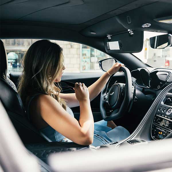 Student learning to drive